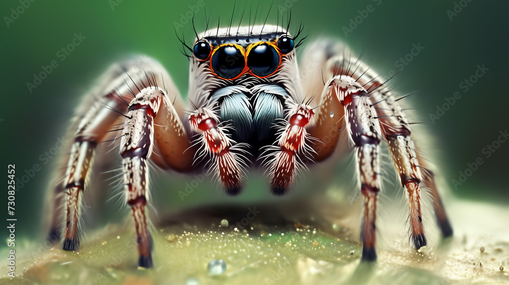 Close up of a spider using macro photography techniques, showing fine details such as the texture of its body, AI generated Images Close up of a spider using macro photography techniques, showing fine details such as the texture of its body, AI generated Images