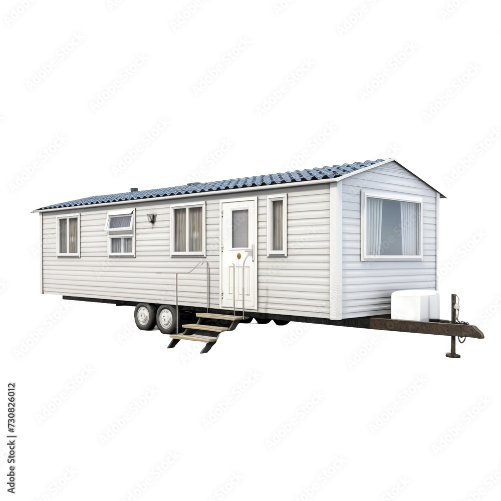 Mobile house isolated on transparent background