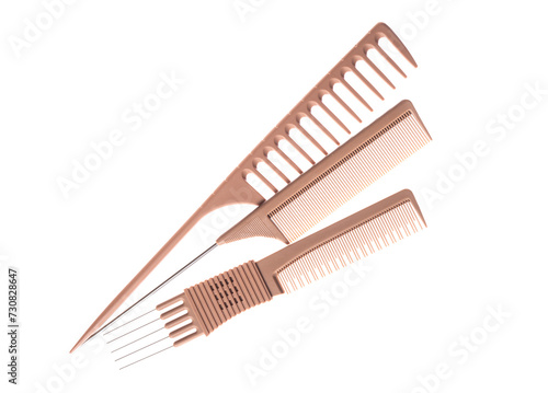 Professional hair comb isolated on white background. Hairbrush isolated.
