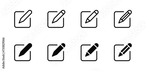 Edit icon set. Pencil icon, sign up icon vector illustration