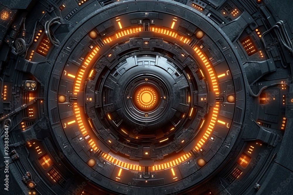 Dynamic backdrop with technology and sci fi abstract digital elements in futuristic design modern concept merges science and creativity by radiant blue lights and energy of motion in virtual space