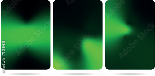 Set of covers design templates with vibrant northern lights gradient background. trendy modern design. applicable for landing pages, covers, brochures, flyers, presentations, banners. Vector design.