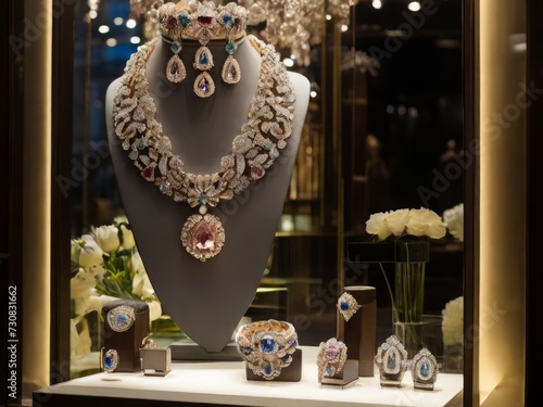 windows display jewelery shop,luxury,elegant,expensive