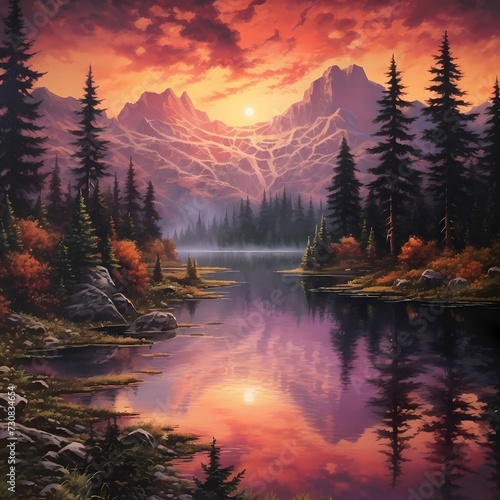 Majestic Mountain Landscape at Twilight