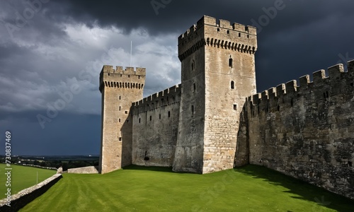 one medieval tower, battlement