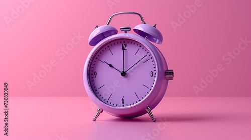 3D timepiece symbol for success delivery idea. Pink basic design idea of time assistance and aid throughout the day. 3D timepiece symbol depiction.