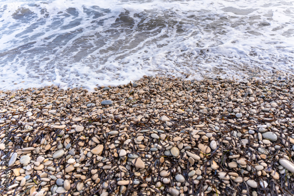 Rock beach. Relaxation and meditation concept Rock beach. Relaxation and meditation concept