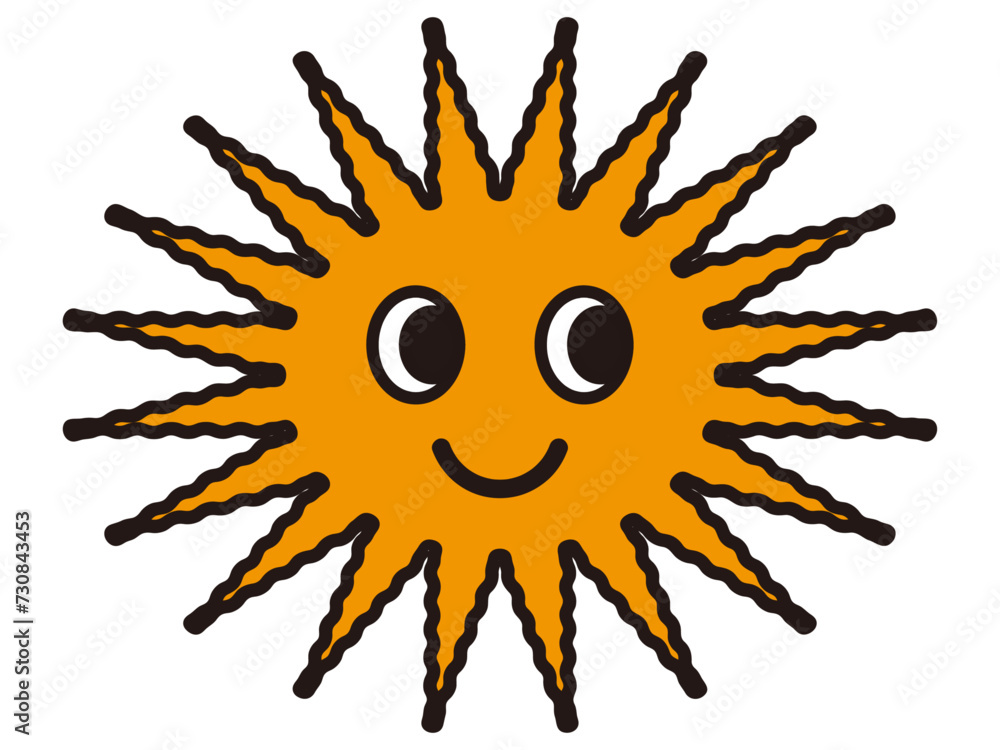 ポップでかわいい太陽さんのイラスト ポップでかわいい太陽さんのイラスト