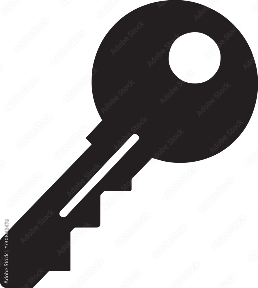 Key Silhouette Icon Key Silhouette Icon