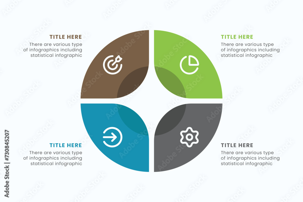 Vector circle Infographic design template with icons, Can be used for ...