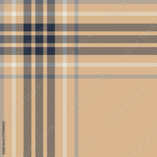 Plaid check pattern in orange and red colors. Seamless fabric texture. Tartan textile print. photo