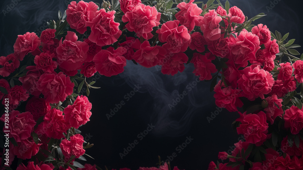 Flowers arch for wedding ceremony indoors Flowers arch for wedding ceremony indoors