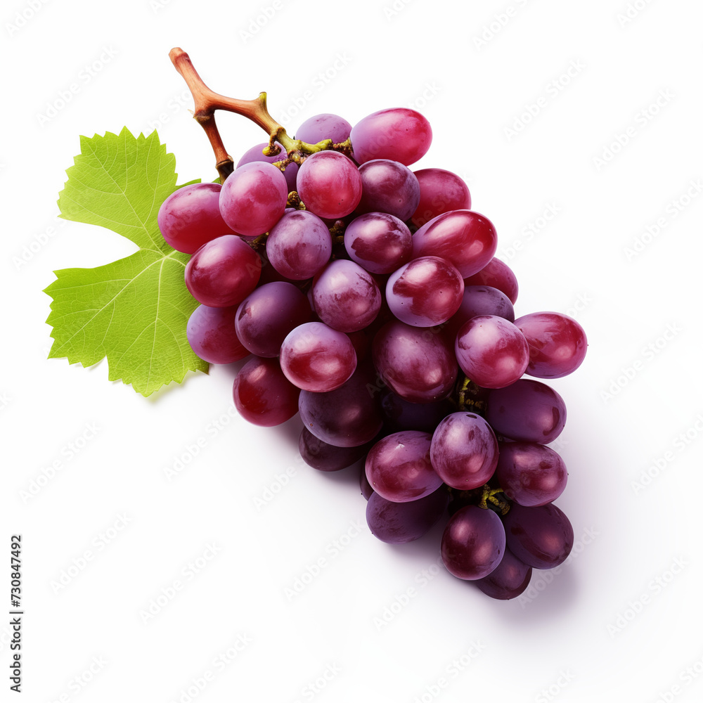 grapes isolated on a white background made with Generative AI grapes isolated on a white background made with Generative AI
