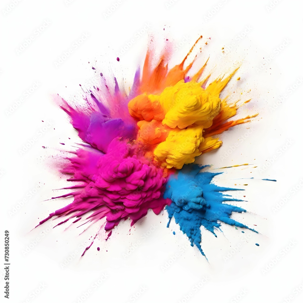 Bright dry paints. Holi festival. Multi-colored paint.