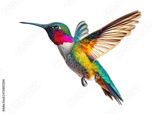 A Colorful hummingbird flying