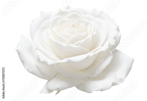 single white rose on transparent background. rose  png clipping path