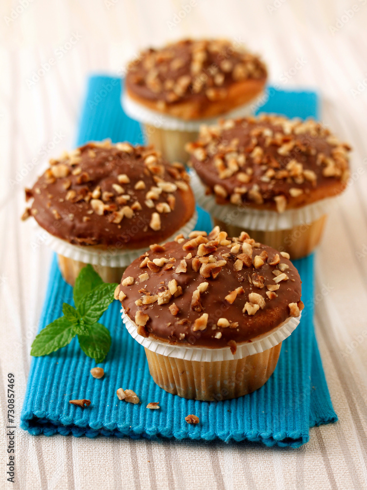 Muffins with hazelnuts. Muffins with hazelnuts.