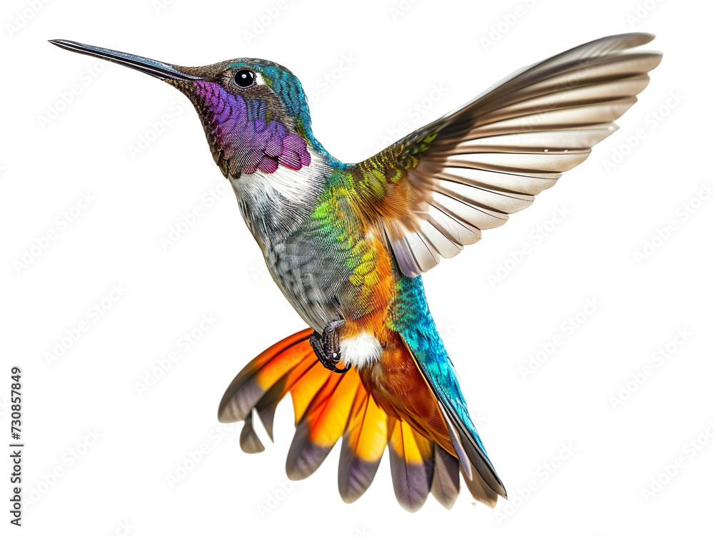 A Colorful hummingbird flying A Colorful hummingbird flying