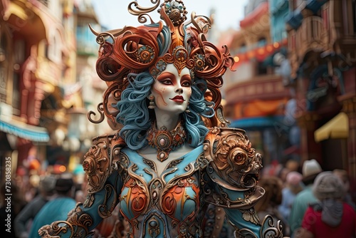 Spring Fallas Fest in Spain. Traditional holiday concept. Carnival party photo