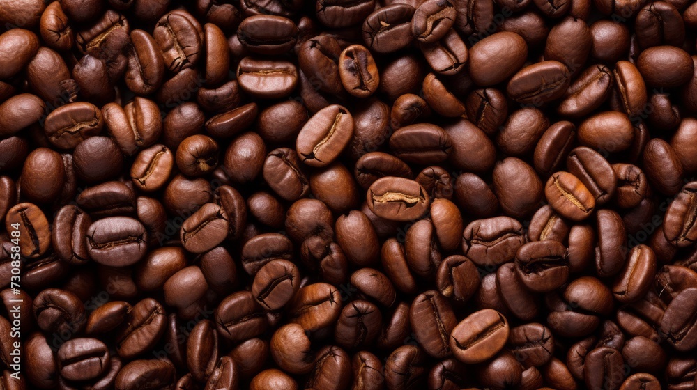 Top view of a lot of roasted coffee beans texture. Morning invigorating drink, coffee industry concepts. Top view of a lot of roasted coffee beans texture. Morning invigorating drink, coffee industry concepts.