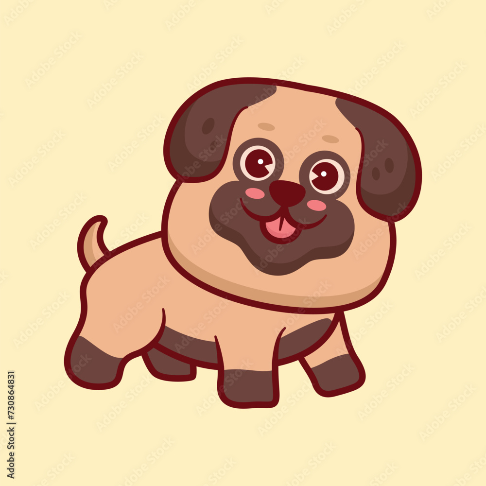 Cute bulldog puppies cartoon animal illustration Cute bulldog puppies cartoon animal illustration
