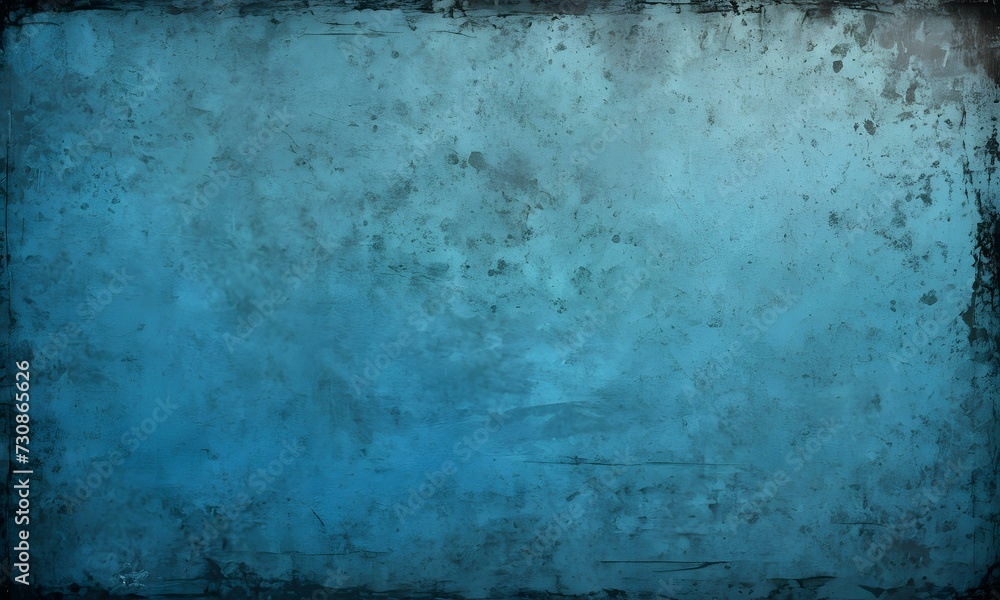 Obraz premium Old damaged blue and grunge textured background