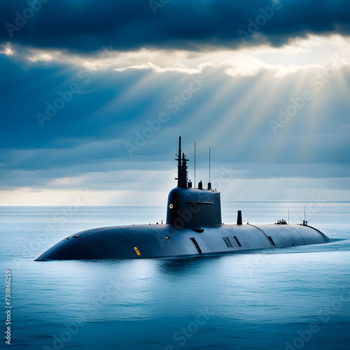a submarine dives  ai-generatet