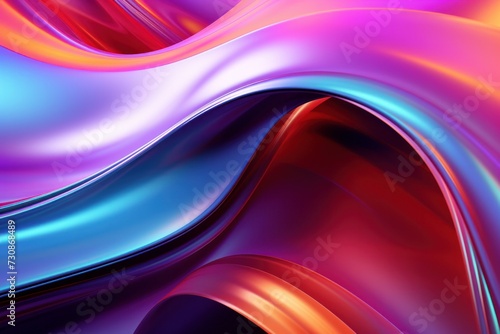 abstract 3d smooth wavy iridescent background, Technology futuristic background