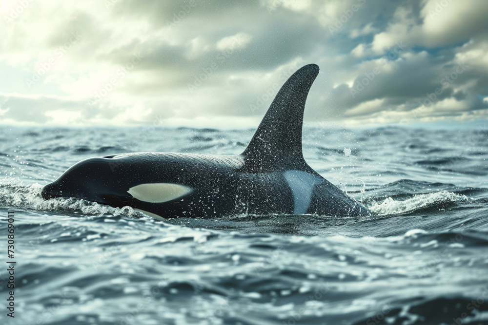 Obraz premium Killer whale, selective focus