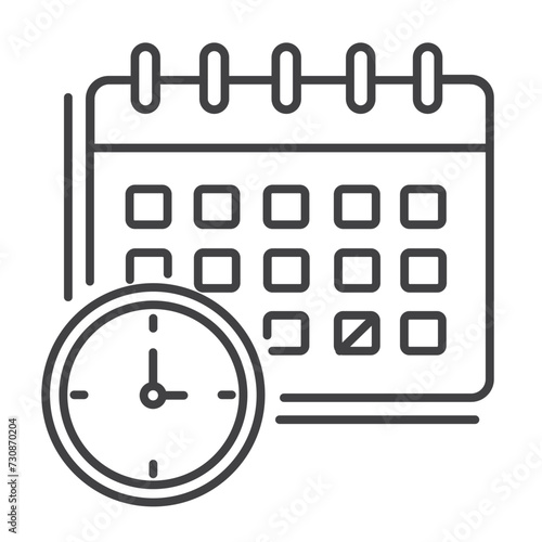 Deadline Schedule Calender Vector Illustration icon Design
