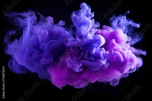 abstract blue and violet fluffy pastel ink smoke cloud background , abstract liquid