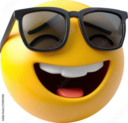 Emoji with sunglasses transparent background PNG clipart