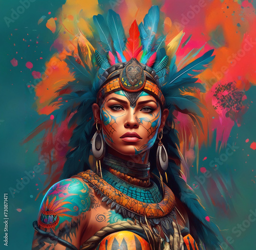 Portrait of a female amazon warrior.