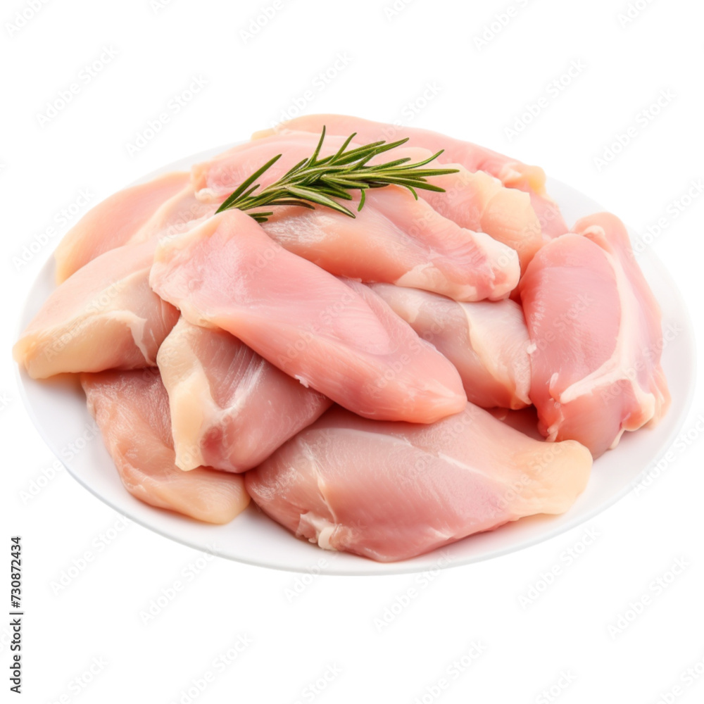 Raw chicken meat isolated on white background. With clipping path. Raw chicken meat isolated on white background. With clipping path.