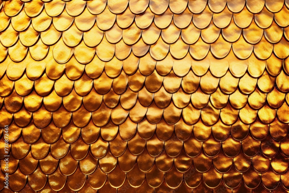 Golden metal texture of crocodile, snake or dragon scales Golden metal texture of crocodile, snake or dragon scales