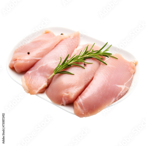 Raw chicken meat isolated on white background. With clipping path. 