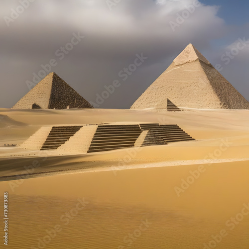 large ancient pyramids  ai-generatet