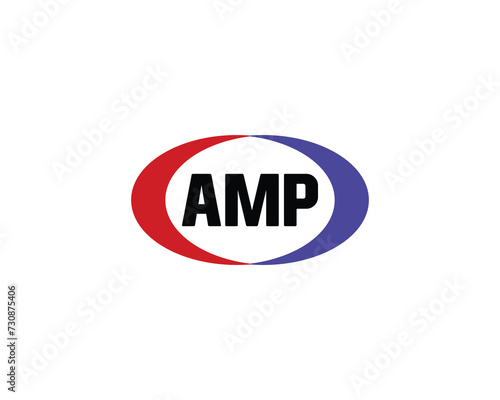 AMP logo design vector template