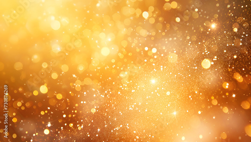 golden lights background with beams and shiny lights