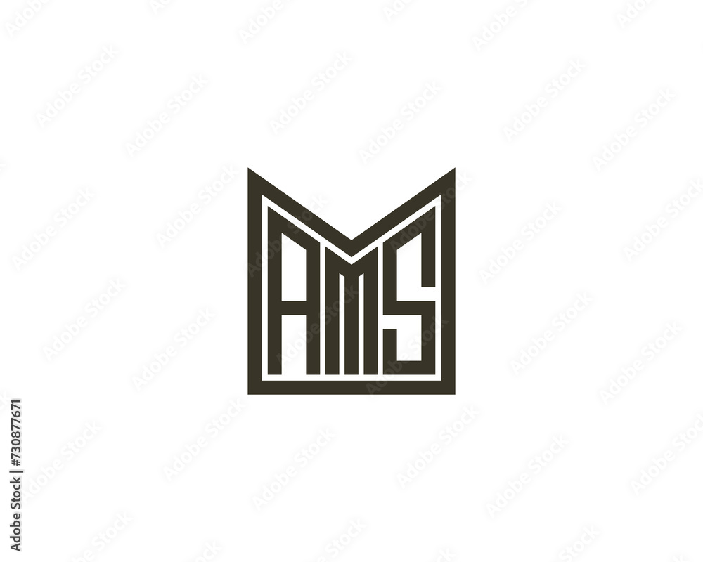 Obraz premium AMS logo design vector template