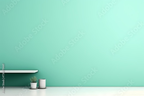 Clean and refreshing empty solid color background in a minty green  evoking a sense of rejuvenation