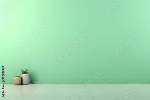 Clean and refreshing empty solid color background in a minty green  evoking a sense of rejuvenation