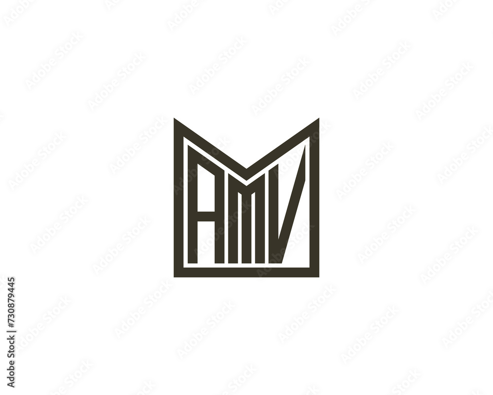 AMV Logo design vector template