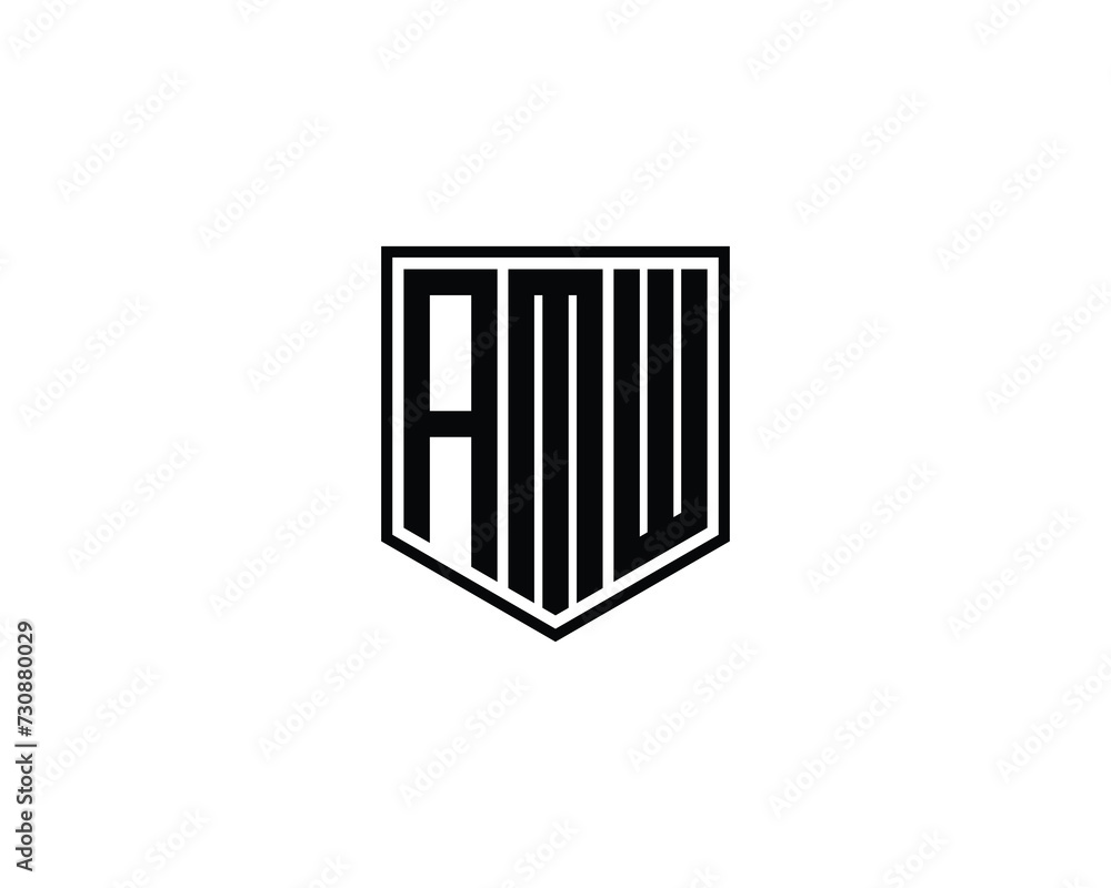 AMW logo design vector template AMW logo design vector template