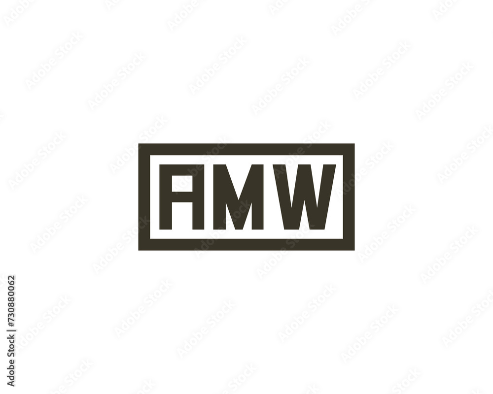 AMW logo design vector template AMW logo design vector template