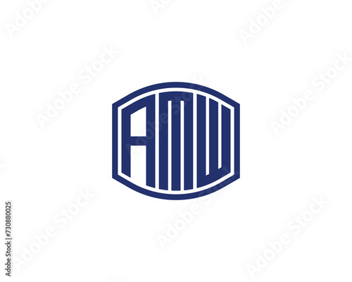 AMW logo design vector template