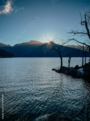 Mountain ranges on a sunny day at dolomites, includes bicycle, hammock, . . .