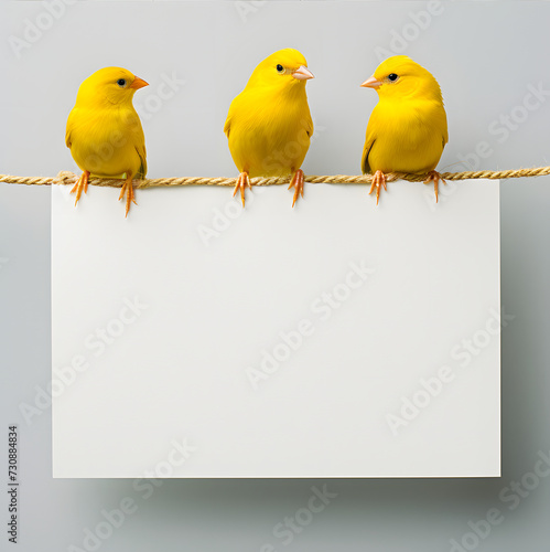 birds on a rope photo