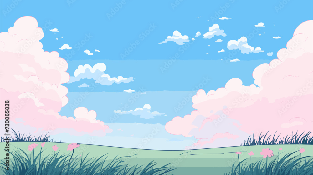 Earth-themed vector background with a serene and environmental atmosphere  showcasing the beauty of nature  clouds  and a clean color scheme to create a visually dynamic and purposeful representation.