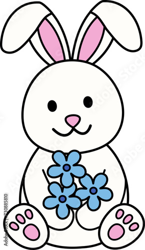 Bunny in cartoon style vector